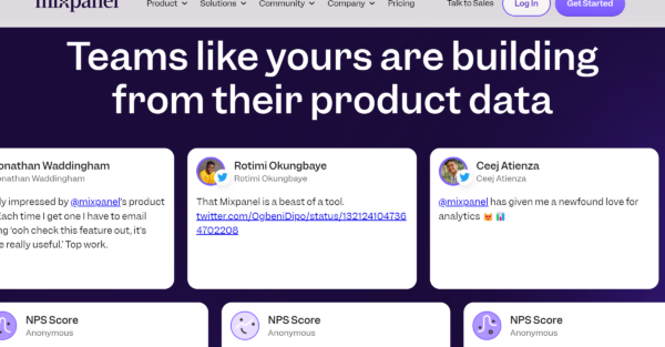 20 Examples of the Best SaaS Testimonials Pages Mixpanel testimonials