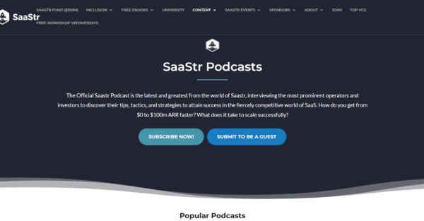 Popular B2B SaaS Podcasts to Follow in 2024 SaaStr Podcast